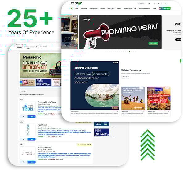 Venngo has 25 years of experience connecting people, brands, and organizations through perks